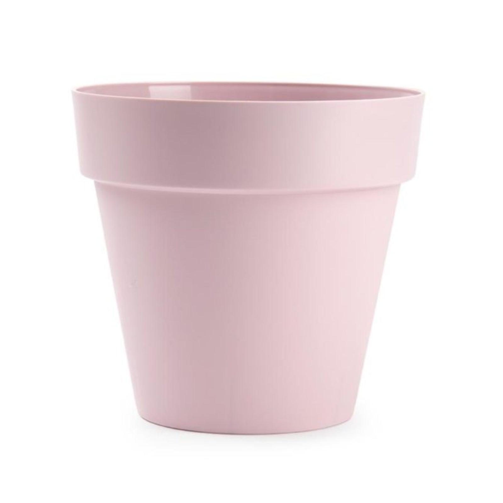 Vaso tondo alto ''Zamora Essential'' in plastica colorati da esterno per piante e fiori -43 cm