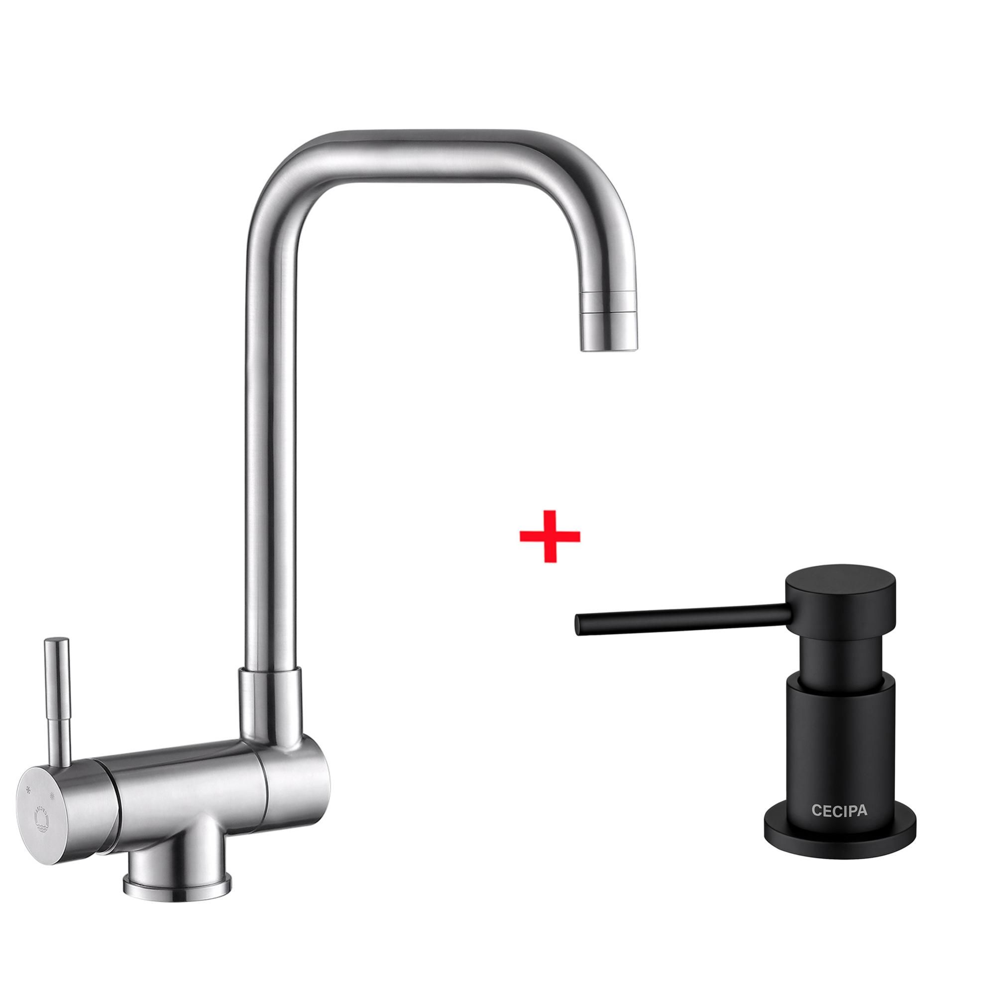 Grifo de cocina plegable 2 chorros a elegir mezclador de