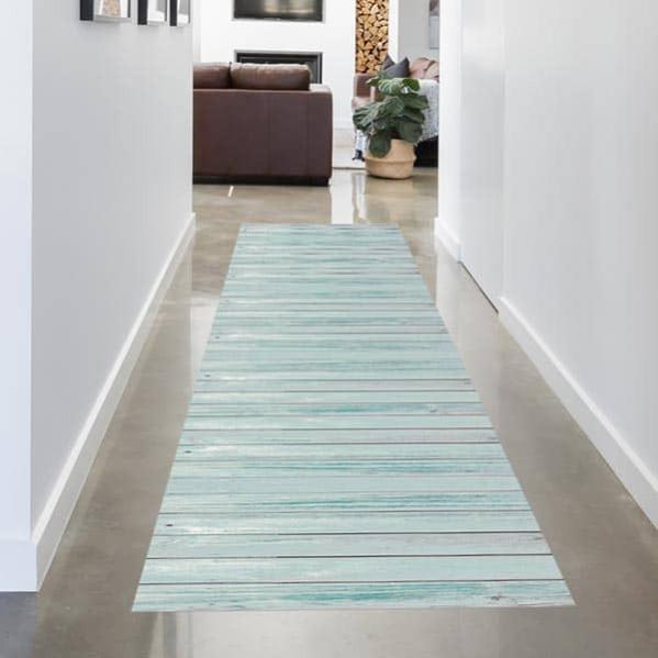 Tappeto in vinile linee intrecciate sfondo verde 160 X 113CM | Leroy Merlin
