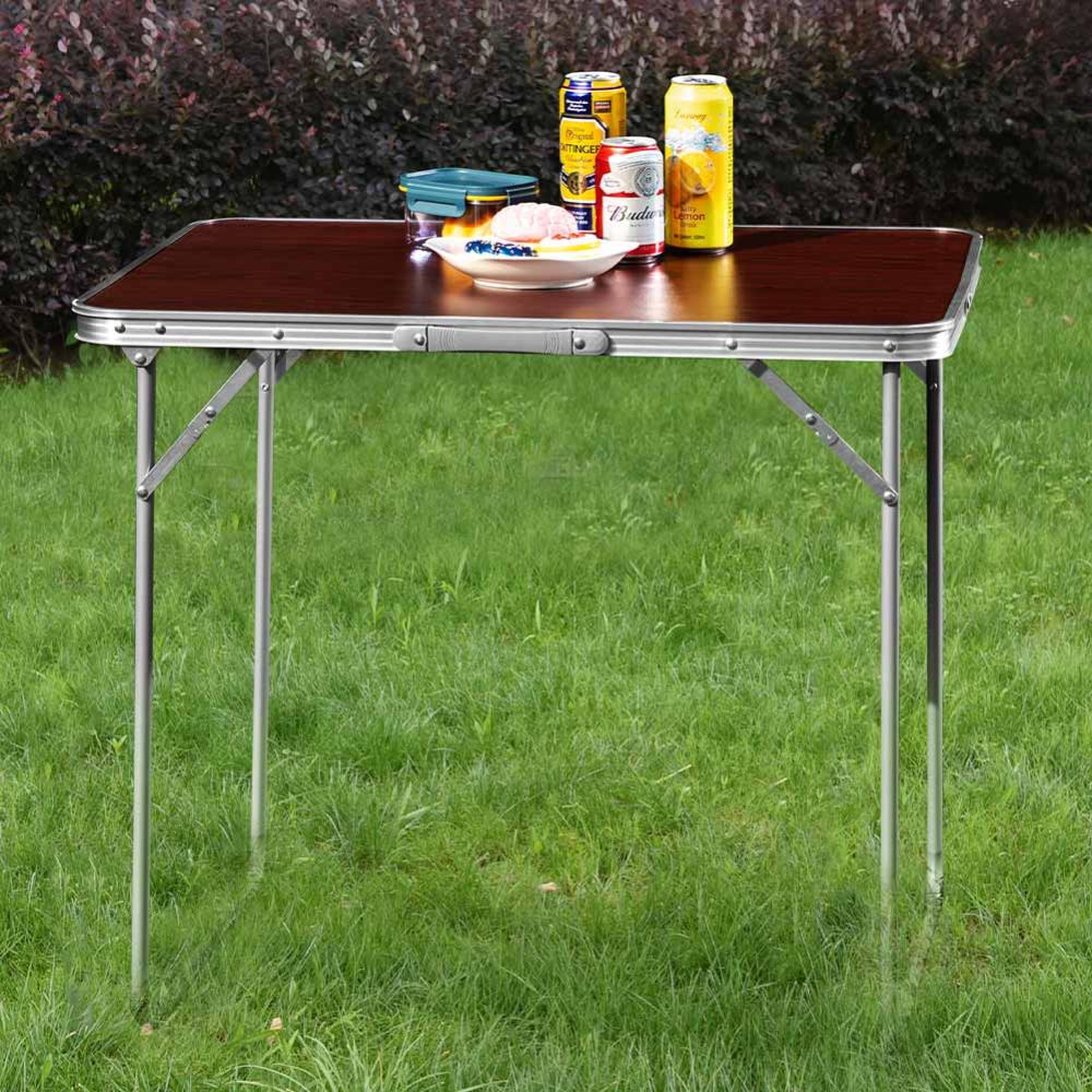 Wiltec Tavolo Da Campeggio Portatile In Alluminio 80x40cm Regolabile In Altezza 70564433cm Bianco 81344056