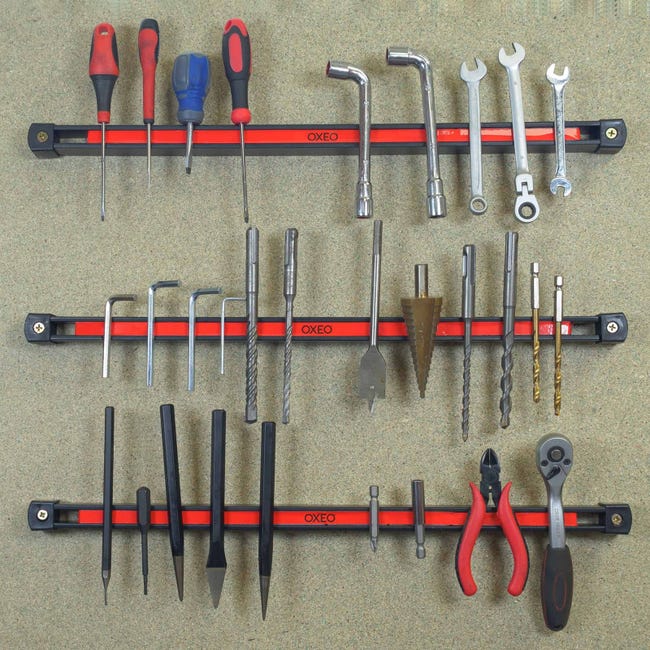 Lot de 3 panneaux acier pour rangement d'outil - Mur à 74 outils