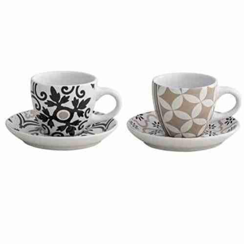 Set 2 Tazze Da Tè BRANDANI 100ml | Design Limone | Porcellana | Microonde Safe - Foto 3