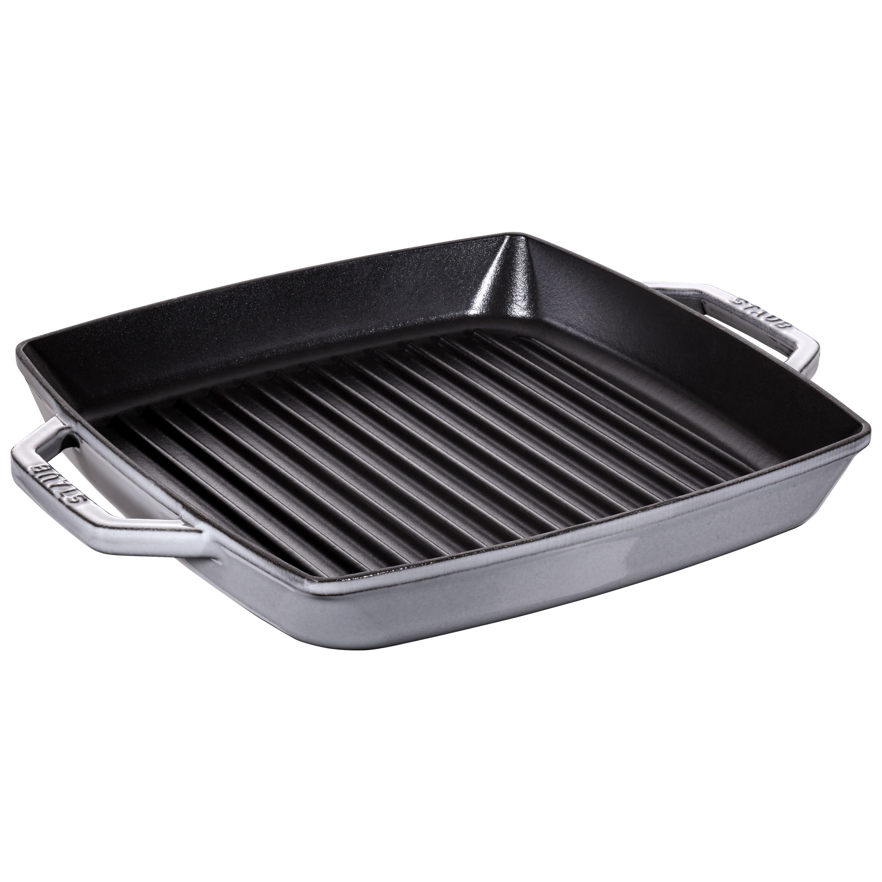 Staub 40511-684-0 Grill Pans Bistecchiera Quadrata Con Due Manici 28x28 cm  Materiale Ghisa Colore Grigio Grafite Made in France