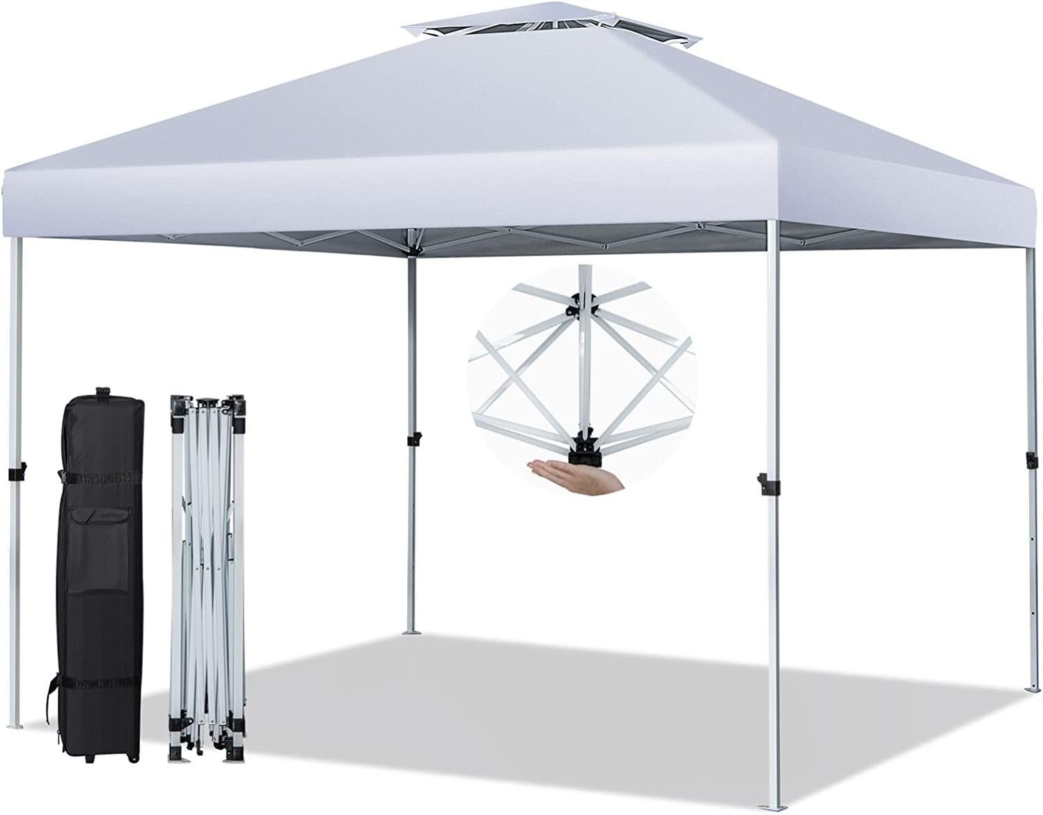 Serre de Jardin Portable avec 2 Fenêtres Observation, Porte Enroulable