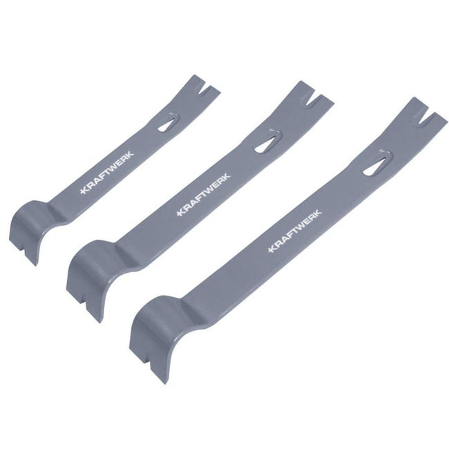 Set di 3 crowbar realizzati in acciaio al carbonio 30, 38, 45 cm Set di 3 crowbar realizzati in acciaio al carbonio 30, 38, 45 cm