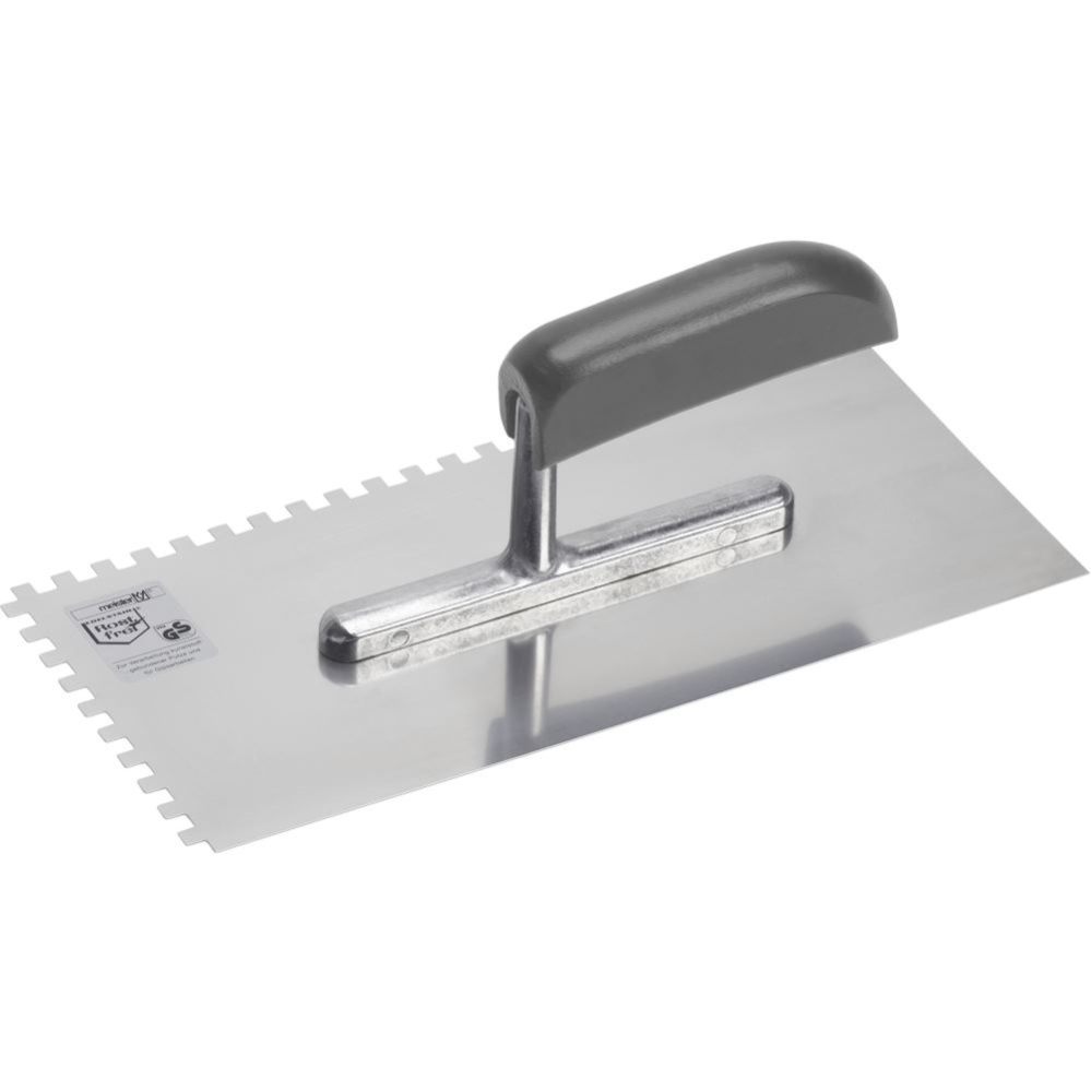 Meister Truelle 280 x 130 mm, 6 x 6 mm en dents de scie, en acier