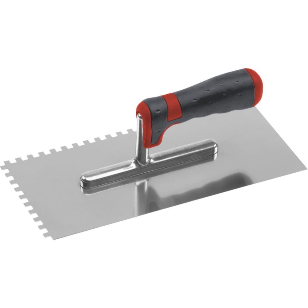 Meister Truelle 280 x 130 mm, 6 x 6 mm en dents de scie, en acier
