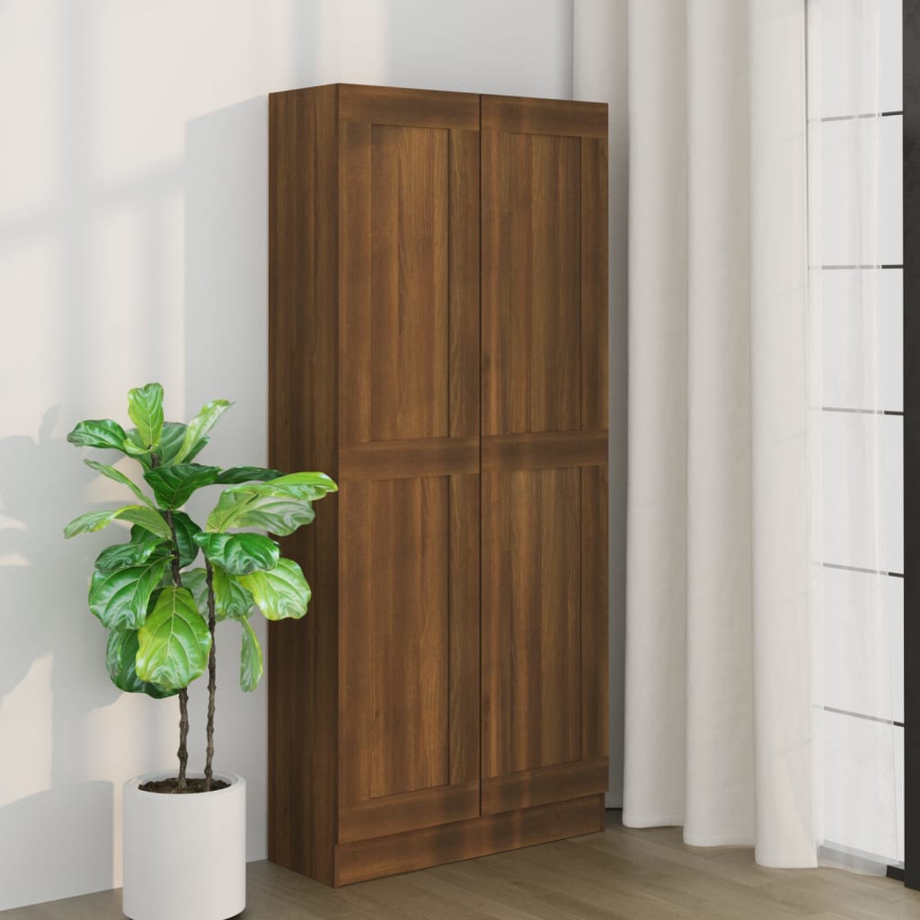 Maison Exclusive Estantería madera contrachapada marrón roble 80x30x166 cm
