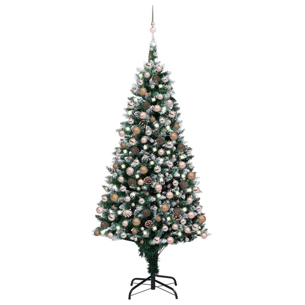 COSTWAY Albero di Natale 210/225/240 cm, Albero di Natale con 460/540