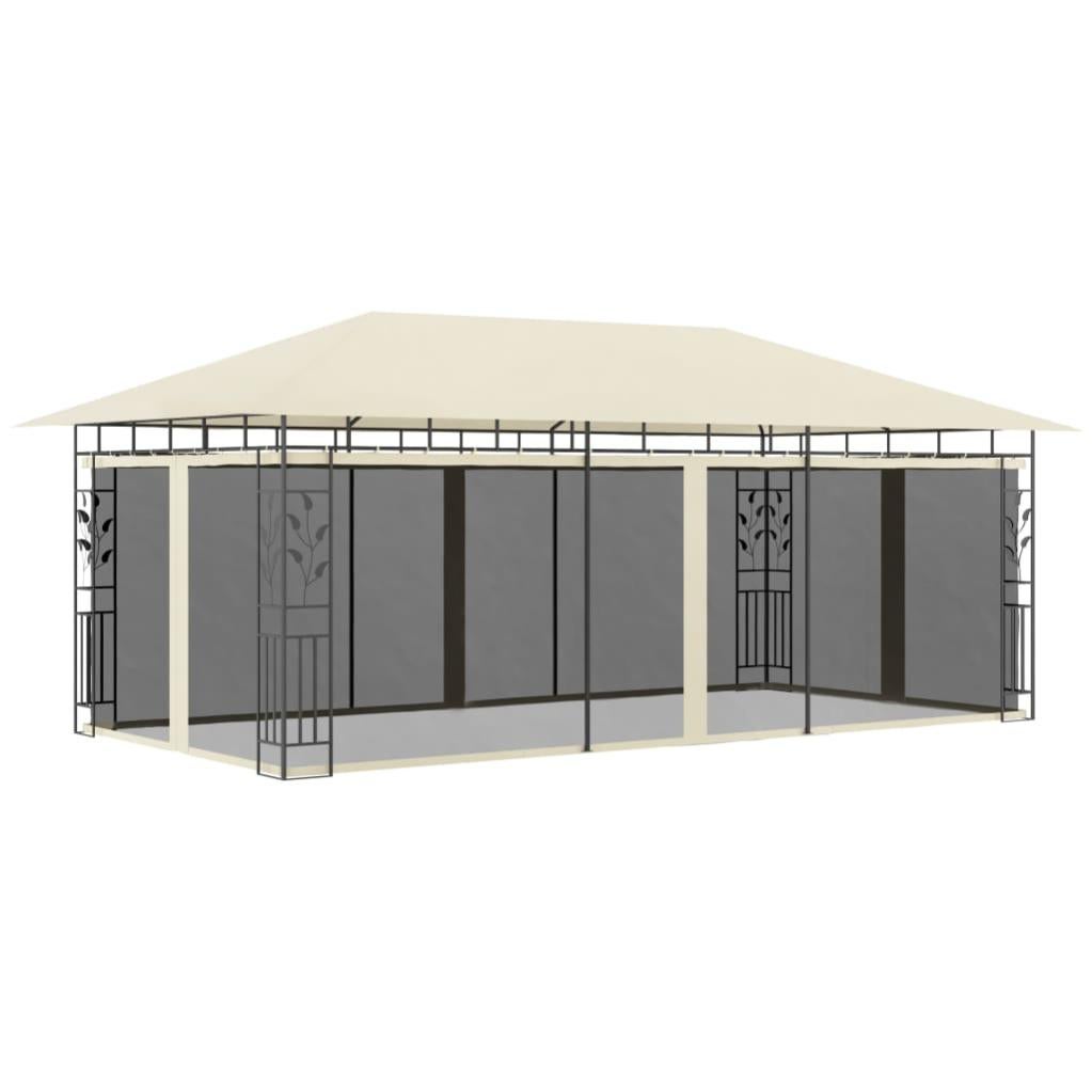 Gazebo Con Zanzariera 2x2 M – Tenda Da Giardino Con 4 Pareti Reticolate, Protezione UV E Pioggia, Struttura In Acciaio