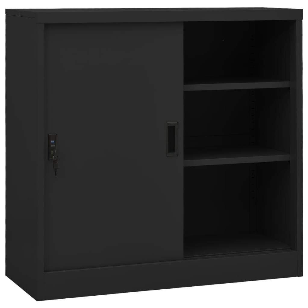 Maison Exclusive Armoire de bureau porte coulissante Anthracite