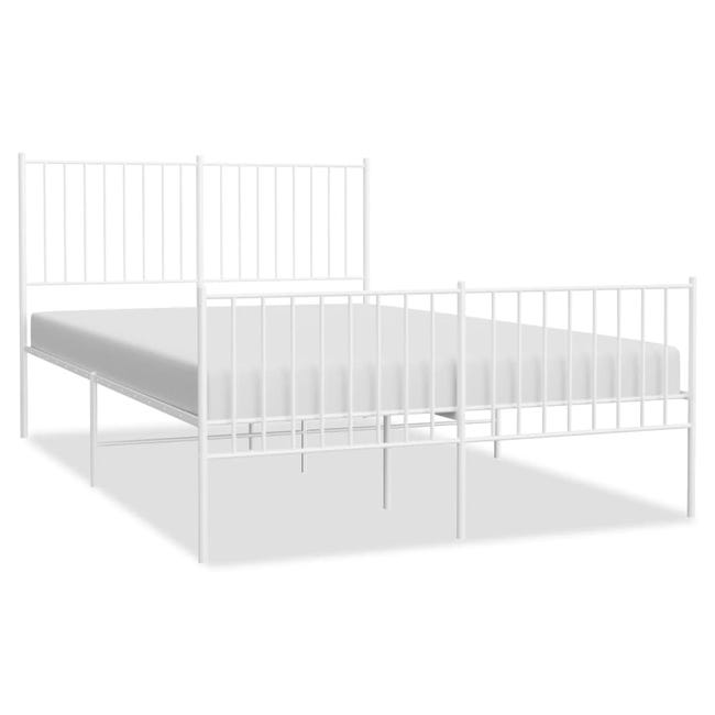 Estructura cama metal con cabecero y estribo blanco 160x200 cm - referencia  Mqm-352648