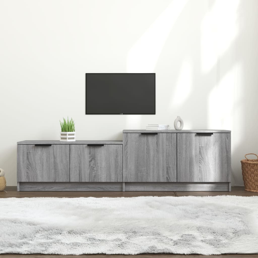 Mesa TV Salon,Mueble para TV madera contrachapada gris Sonoma 150x30x44,5  cm -CD34501