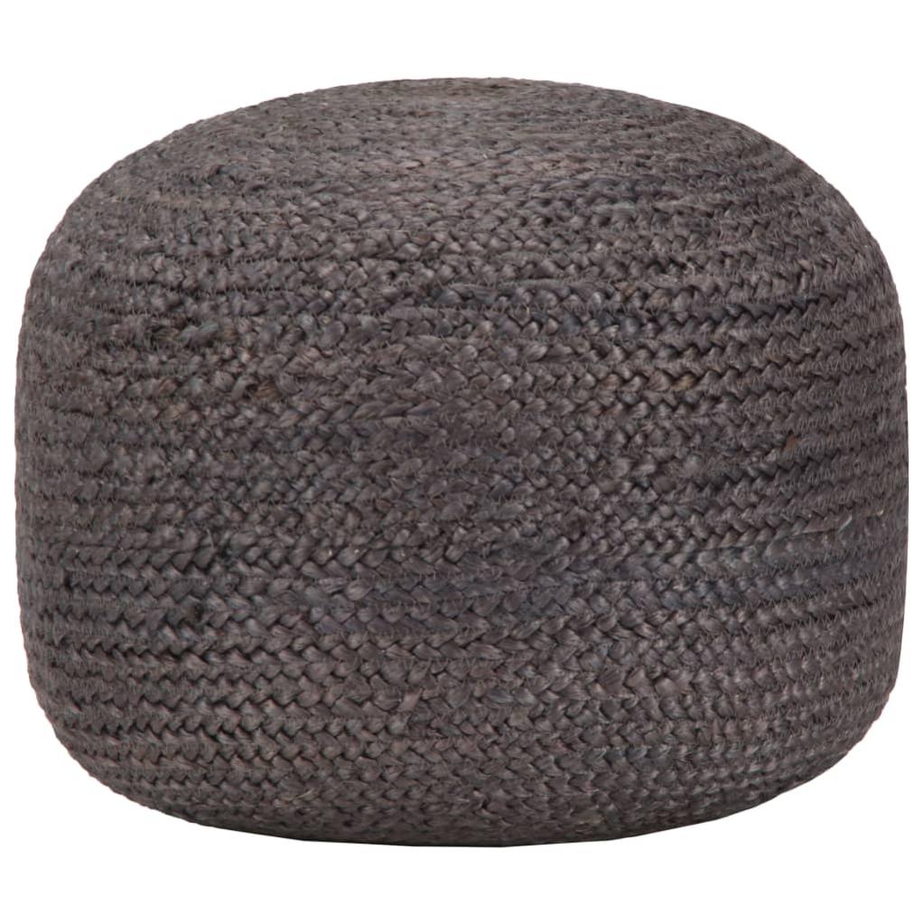 Maison Exclusive Pouf fait à la main Gris foncé 45 x 30 cm Jute