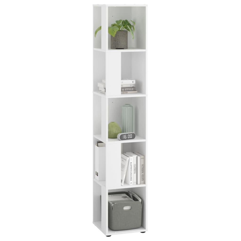 YUDU Espositore Per Gioielli - 10 Scomparti, Interno In Velluto Bianco, Rivestimento In Ecopelle, Impilabile, Bianco
