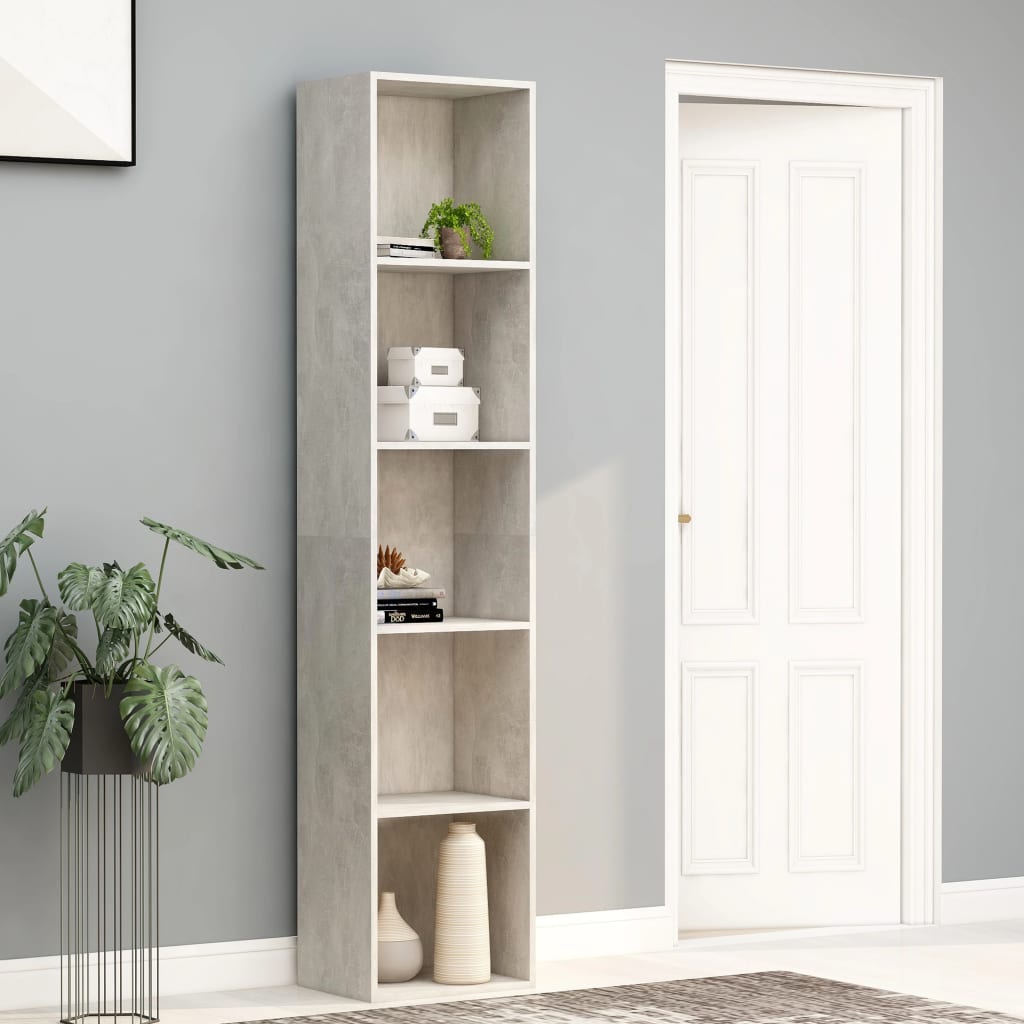 VidaXL Libreria grigio cemento 67x24x161 cm in legno multistrato Librerie 