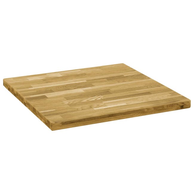 Tablero de mesa cuadrado de madera maciza de haya 70x70x2,5 cm - referencia  Mqm-355975