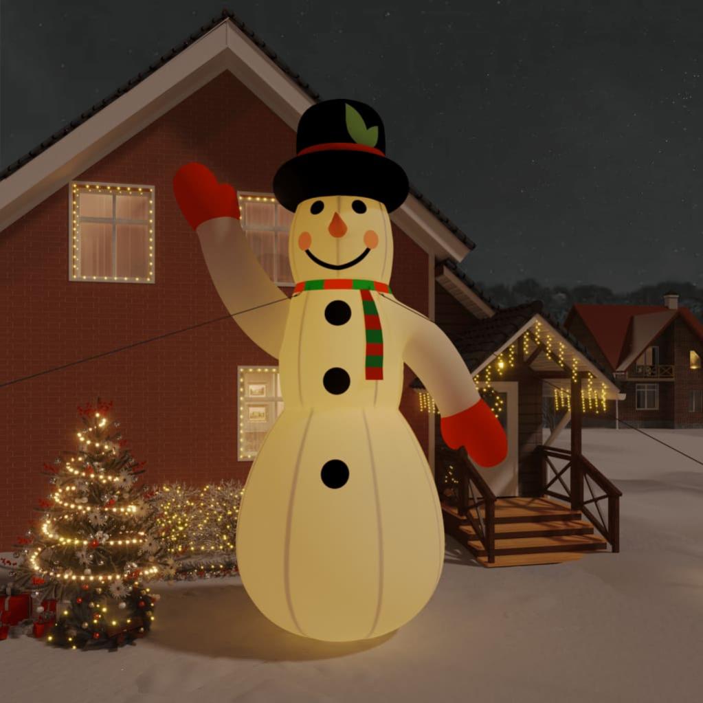 YONII Pupazzo Di Neve Gonfiabile 240 Cm Con Luci LED - Decorazione Natalizia Per Esterno E Interno, Con Ventola Incorporata E Picchetti