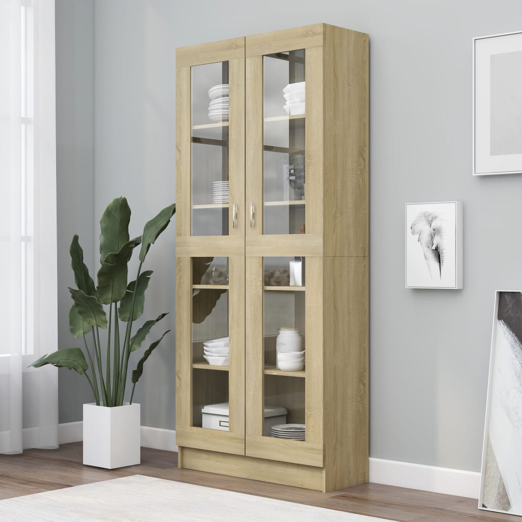 Mobile Porta CD Grigio Sonoma 102x23x177,5 cm Legno Multistrato