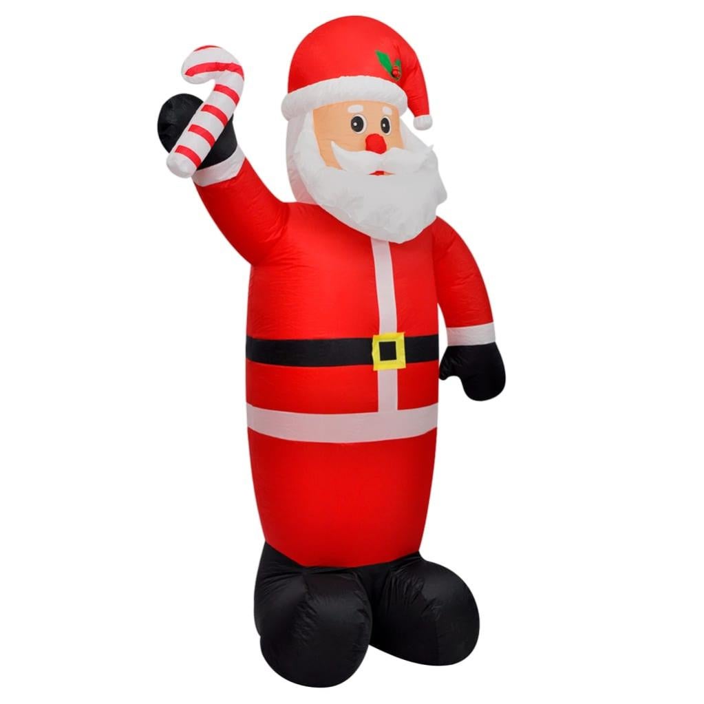 GOOSH Babbo Natale Gonfiabile Con LED – 1,8 Metri Con Bastoncino Di Zucchero, Per Esterni E Interni, Decorazione Natale - 3