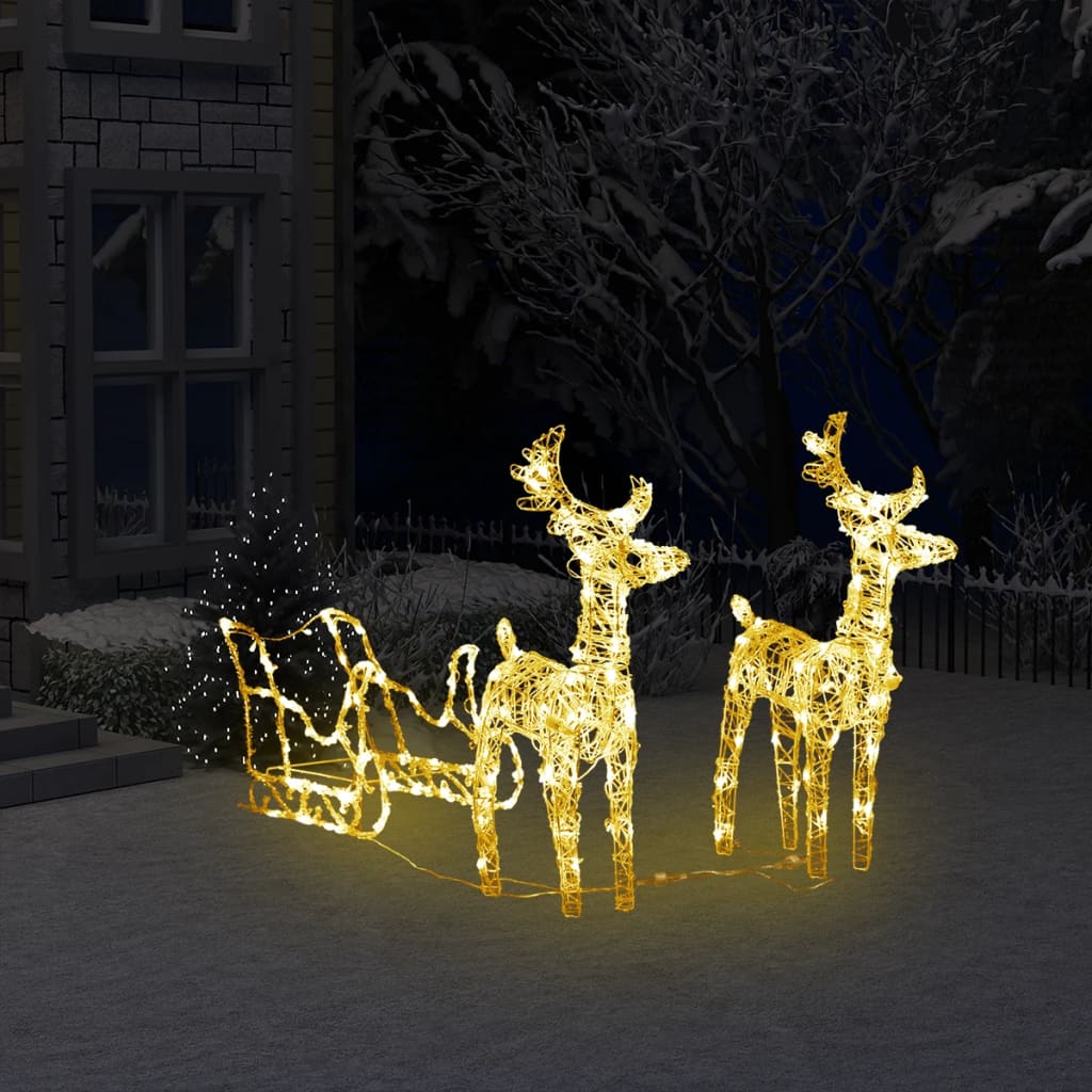 Cerf Lumineux LED de Noël, Renne Lumineux pour la Décoration de