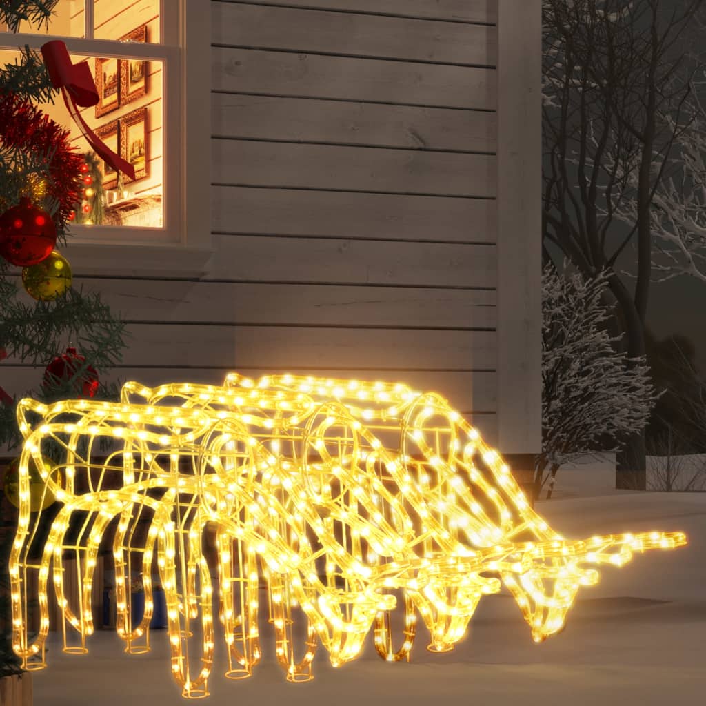 Lumières de Noël accrocheuses décorations de rennes pour