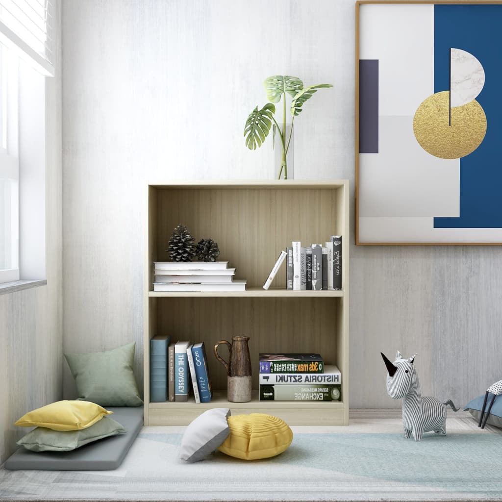 Maison Exclusive Estantería de madera contrachapada color roble 60x24x74,5  cm
