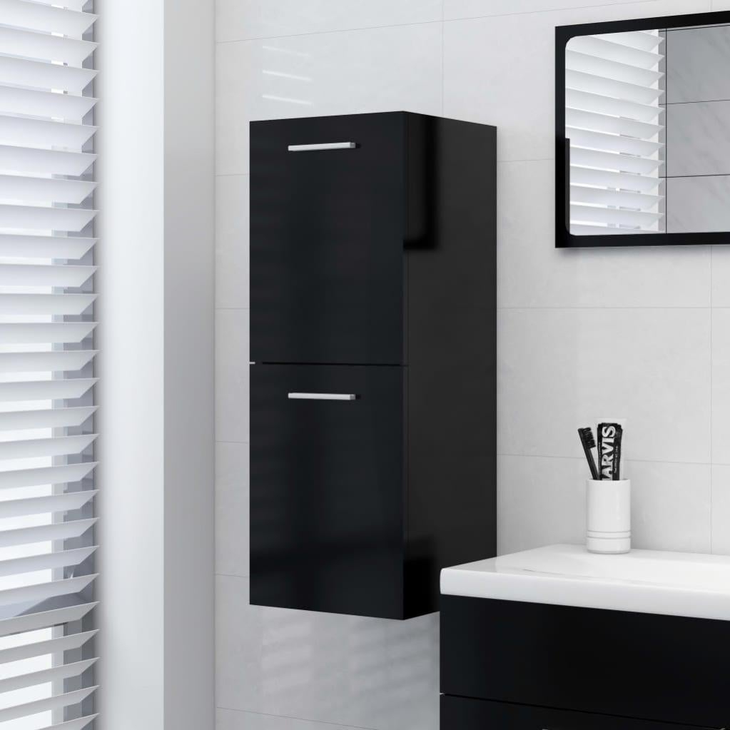Etagère de salle de bain - Marque - Modèle - Noir - 30x11.5x80 cm -  Économie d'espace - Cdiscount Maison