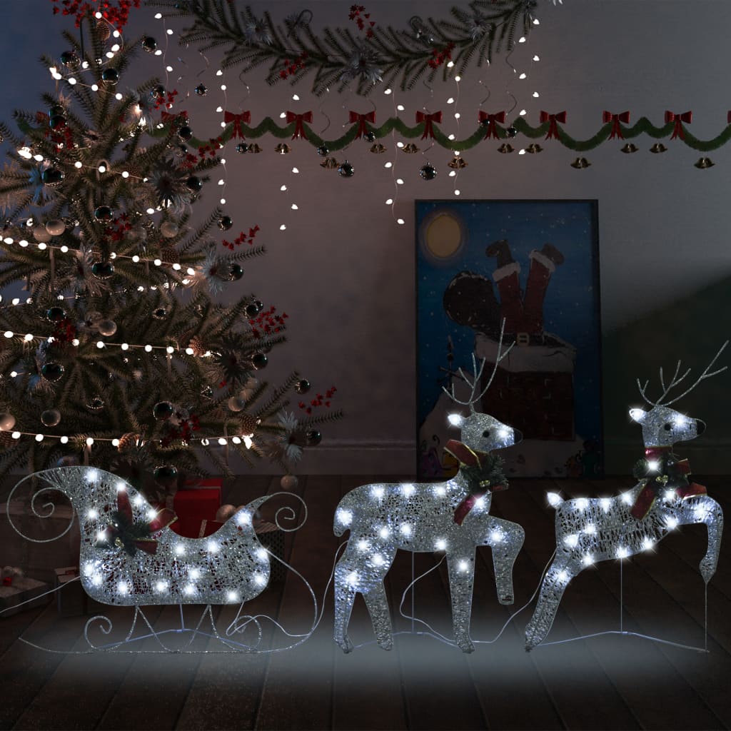 Rennes Lumineux Noël Exterieur, Renne Lumineux Decoration Noël Extérieur  Intérieur, Renne Noel LED, Decoration Noel Exterieur en Métal pour Fête
