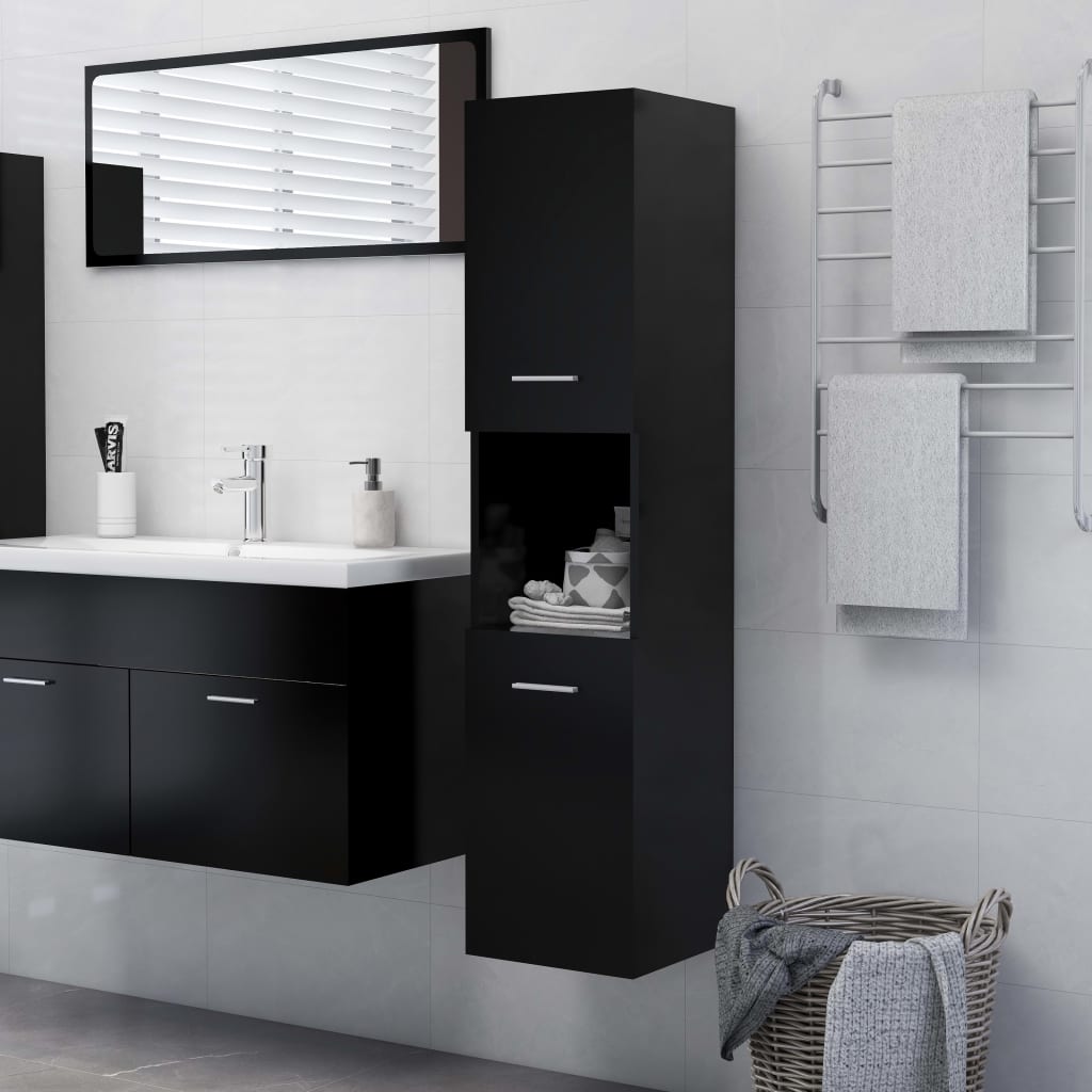 Maison Exclusive - Mobile Sottolavabo Nero 63x30x54 cm in Legno Multistrato