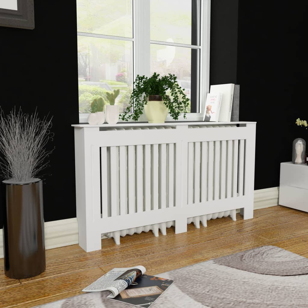 Maison Exclusive Cubierta de radiador madera maciza de pino blanco  210x21x85 cm