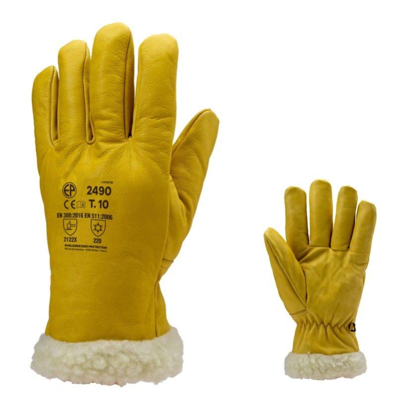 Lot de 6 paires de gants ISLANDE fleur vachette fourré long.32cm - COVERGUARD - Taille XS-6 - 3