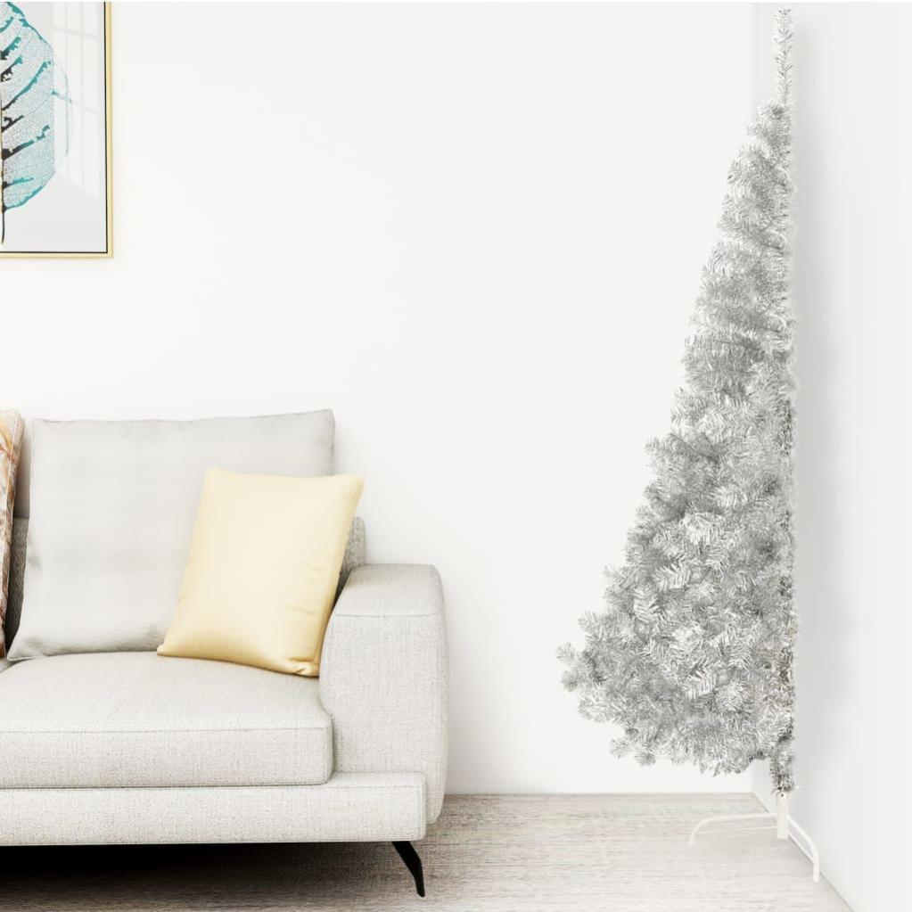 Albero Di Natale Artificiale A Metà Con Supporto Oro 240 Cm Pet