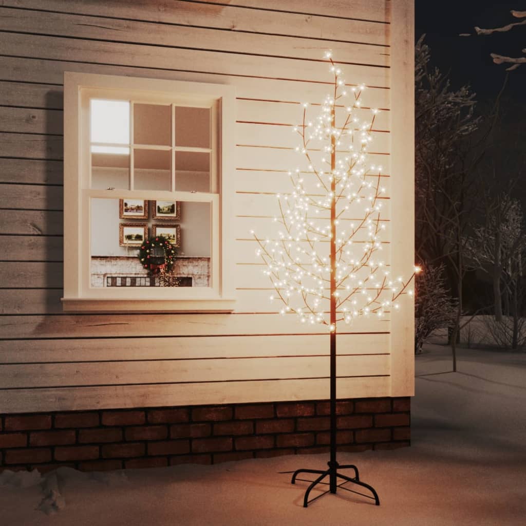 Arbre lumineux 210 cm 192 LEDs blanc chaud pour intérieur