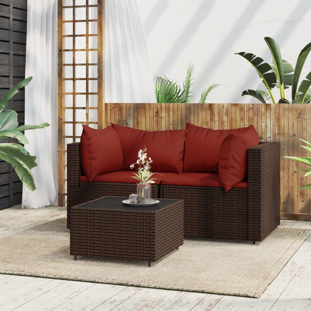 Maison Exclusive - Set Mobili da Giardino 3 pz con Cuscini in