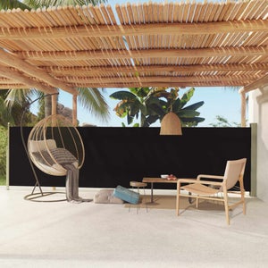 Maison Exclusive - Tenda Laterale Retrattile per Patio 140x600 cm Nera