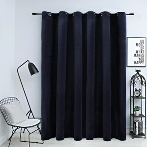 Maison Exclusive Cortinas opacas con anillas de metal 2 piezas negro  140x245 cm