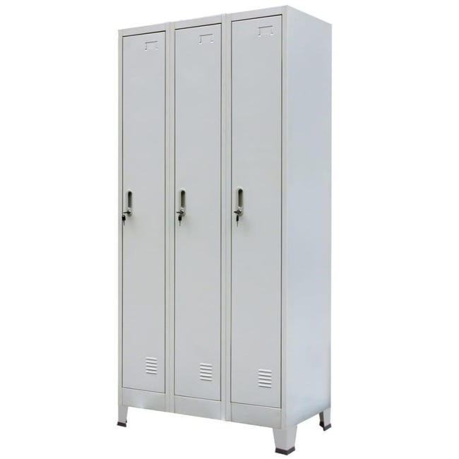Armadio A 9 Ante In Acciaio - 90x45x180 Cm, Grigio, Per Spogliatoi E Uffici - Foto 4