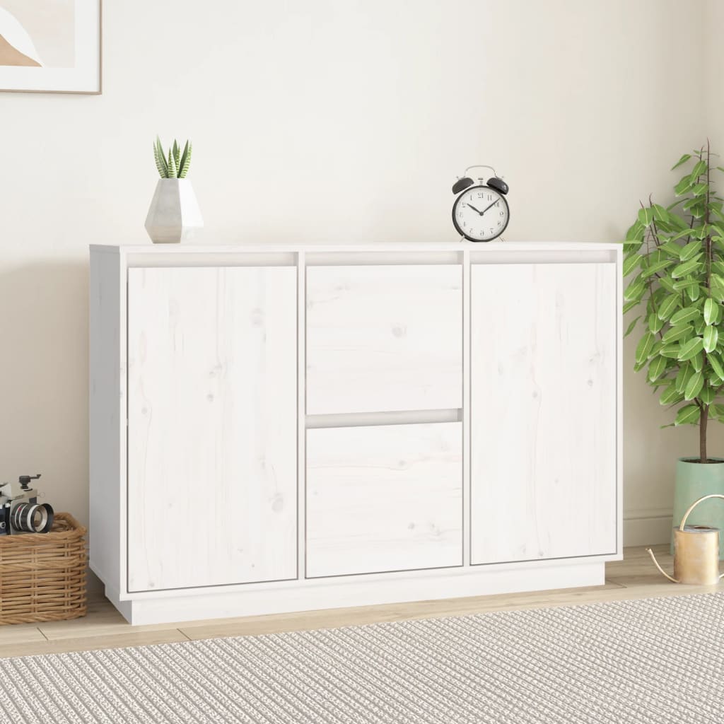 Maison Exclusive - Credenza Bianca 164x37x68 cm in Legno Massello