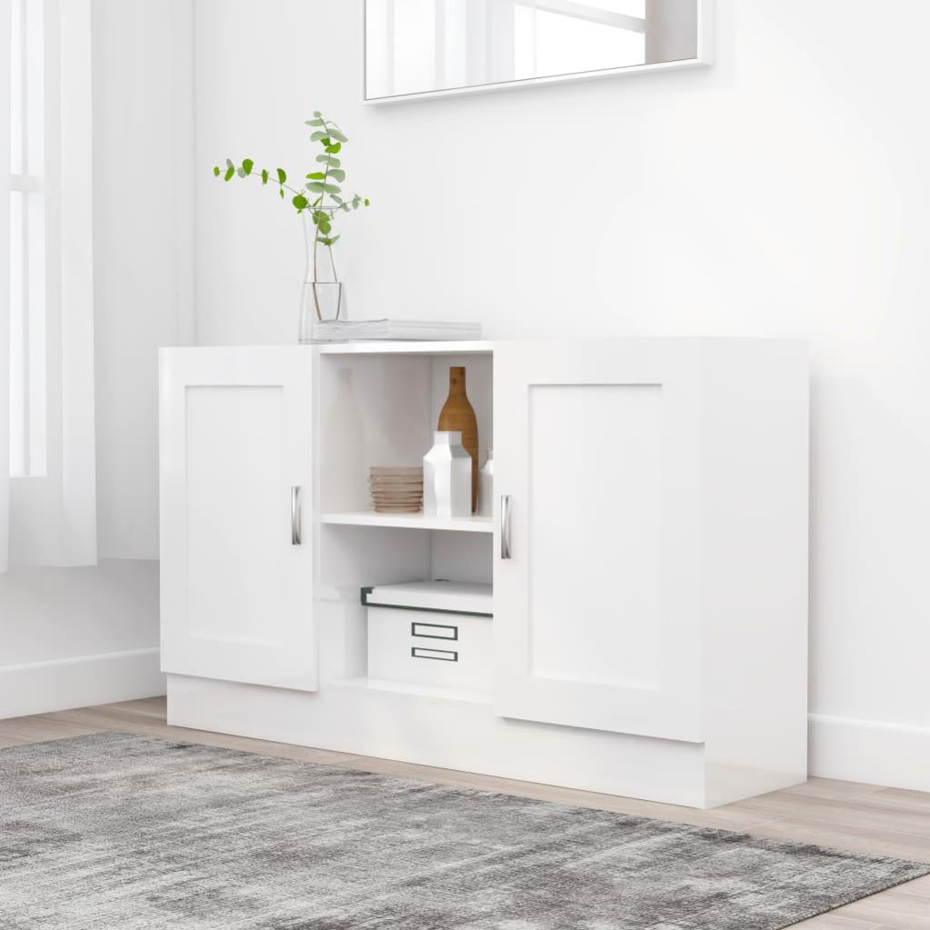 Maison Exclusive Credenza Bianco Lucido 120x30,5x70 cm in Legno