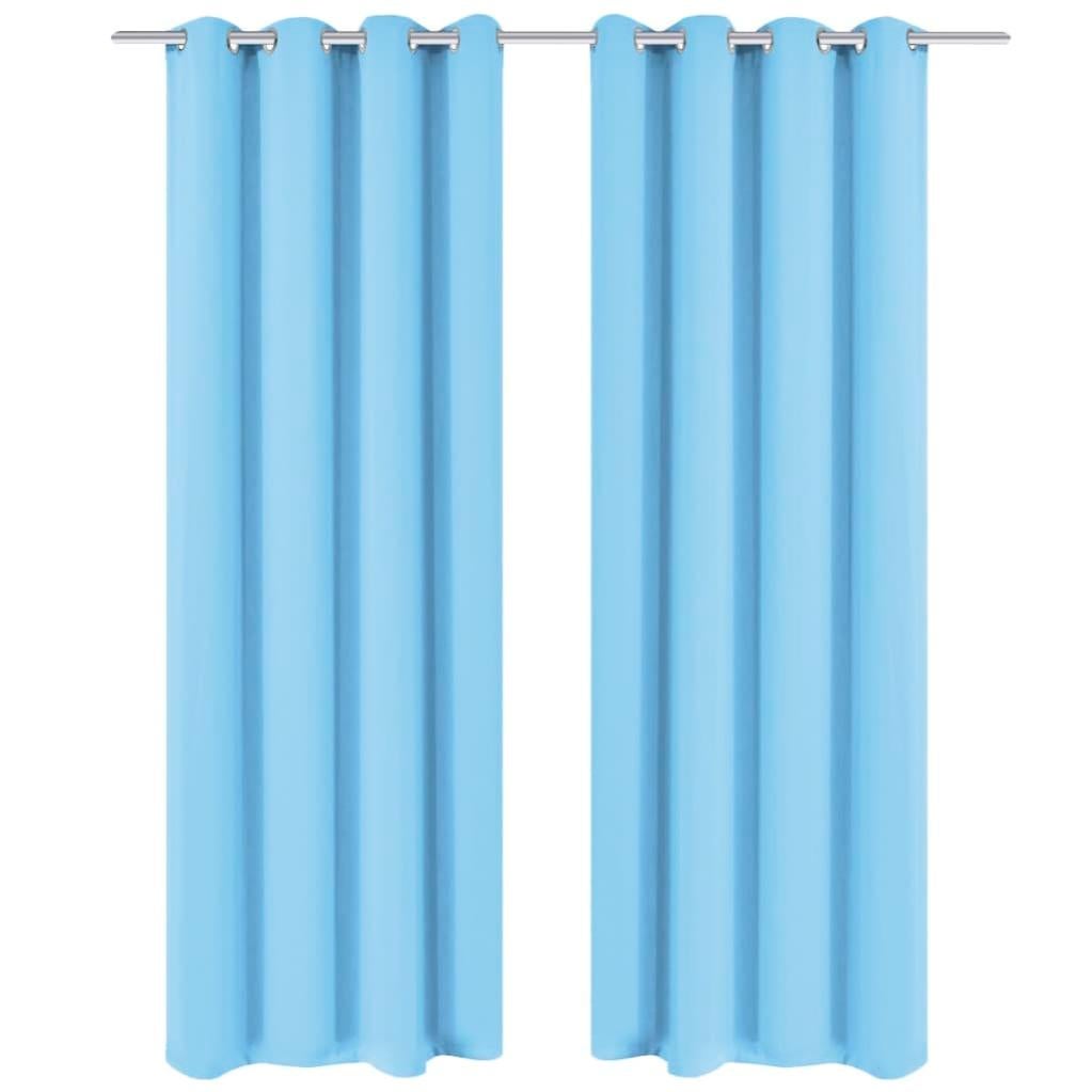 L.Z.E Tende Corte Turchese e Bianco con Gradiente di Colore, per Finestra e Camera da Letto, Soggiorno - Set da 2 Pezzi con Occhielli per la Privacy, Petrolio