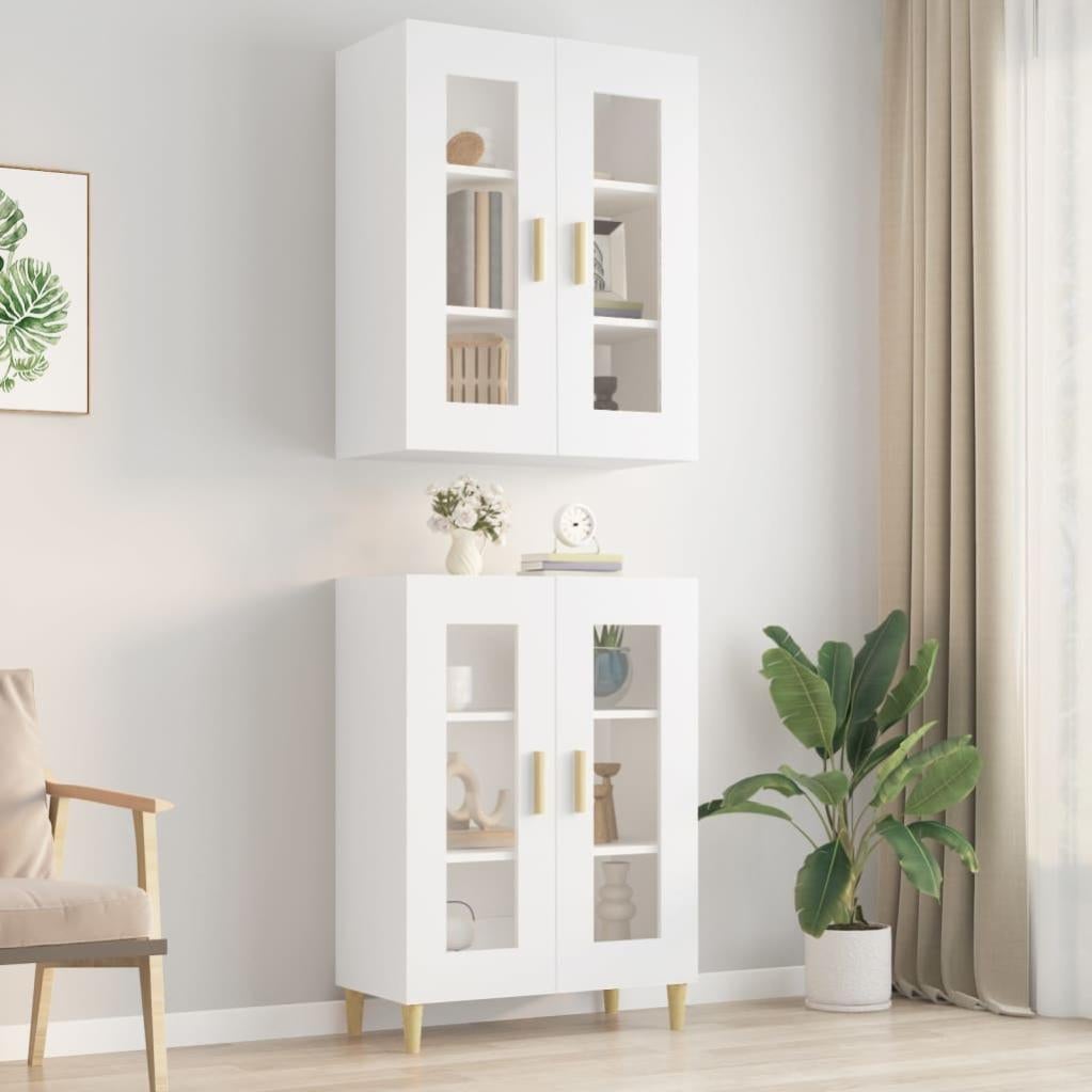 Maison Exclusive Armoire murale suspendue Blanc 69,5x34x90 cm Leroy