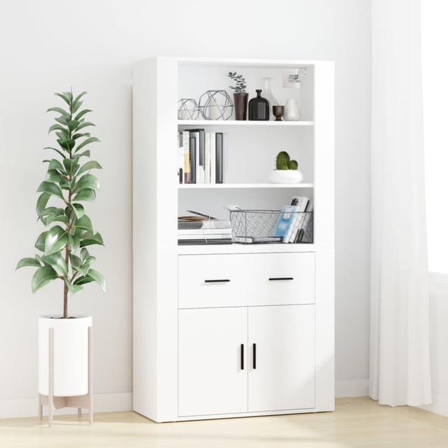 Furniture Limited - Credenza Bianca 69,5x34x180 cm in Legno Furniture Limited - Credenza Bianca 69,5x34x180 cm in Legno