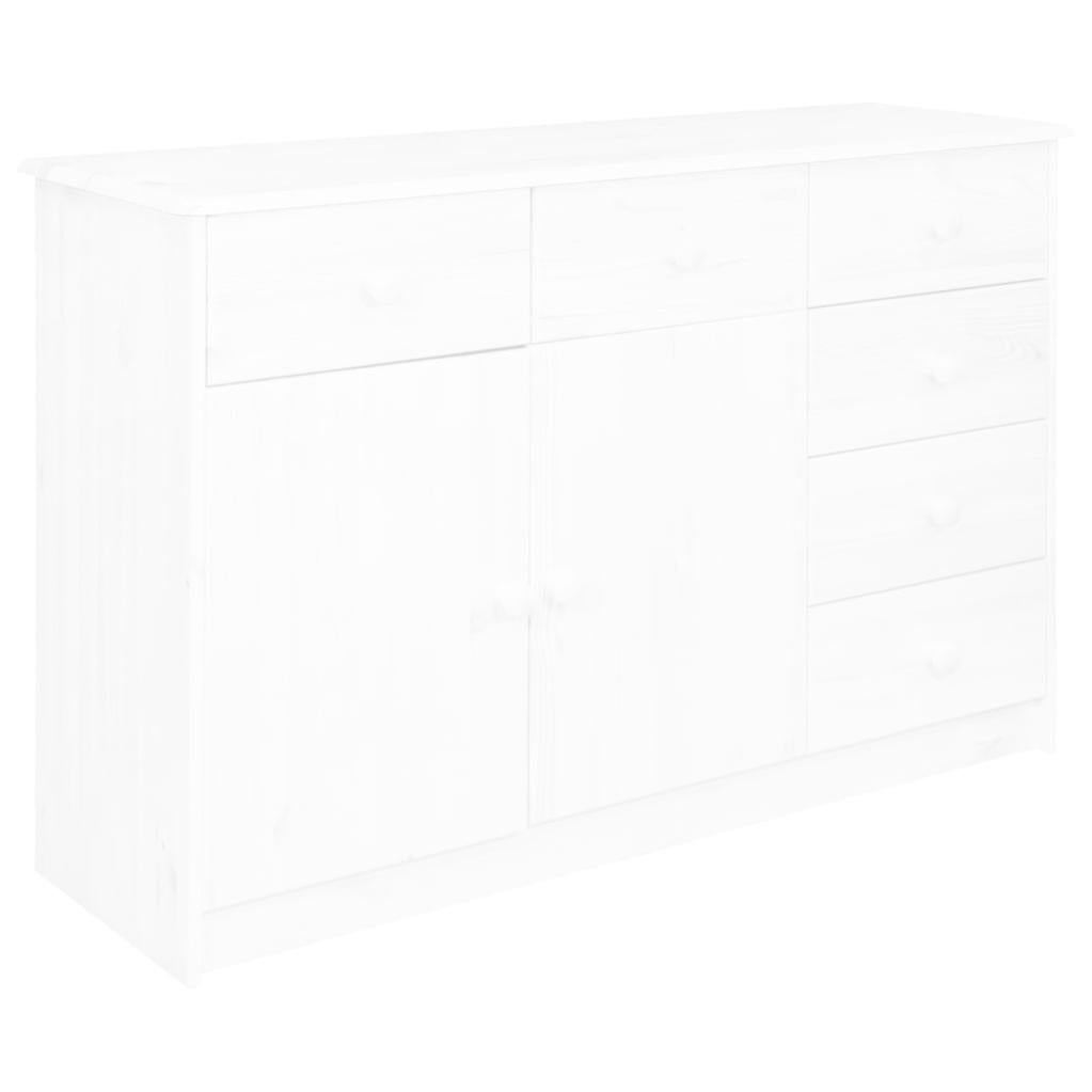 Credenza Bianca Con 6 Cassetti - 50x34x96 Cm In Legno Multistrato, Perfetta Per Camera, Soggiorno O Ufficio