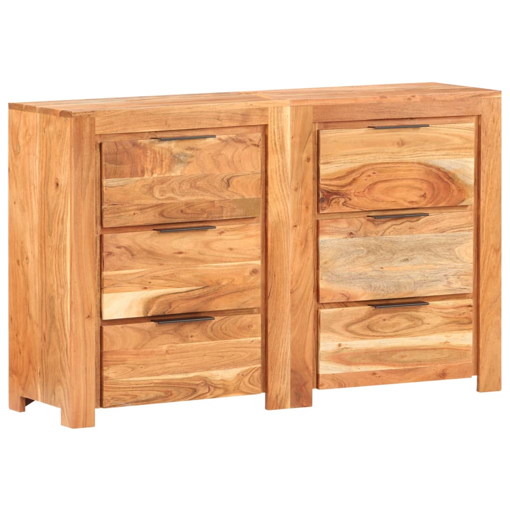 Mueble con cajones de madera maciza de acacia 60x30x75 cm - referencia  Mqm-247681