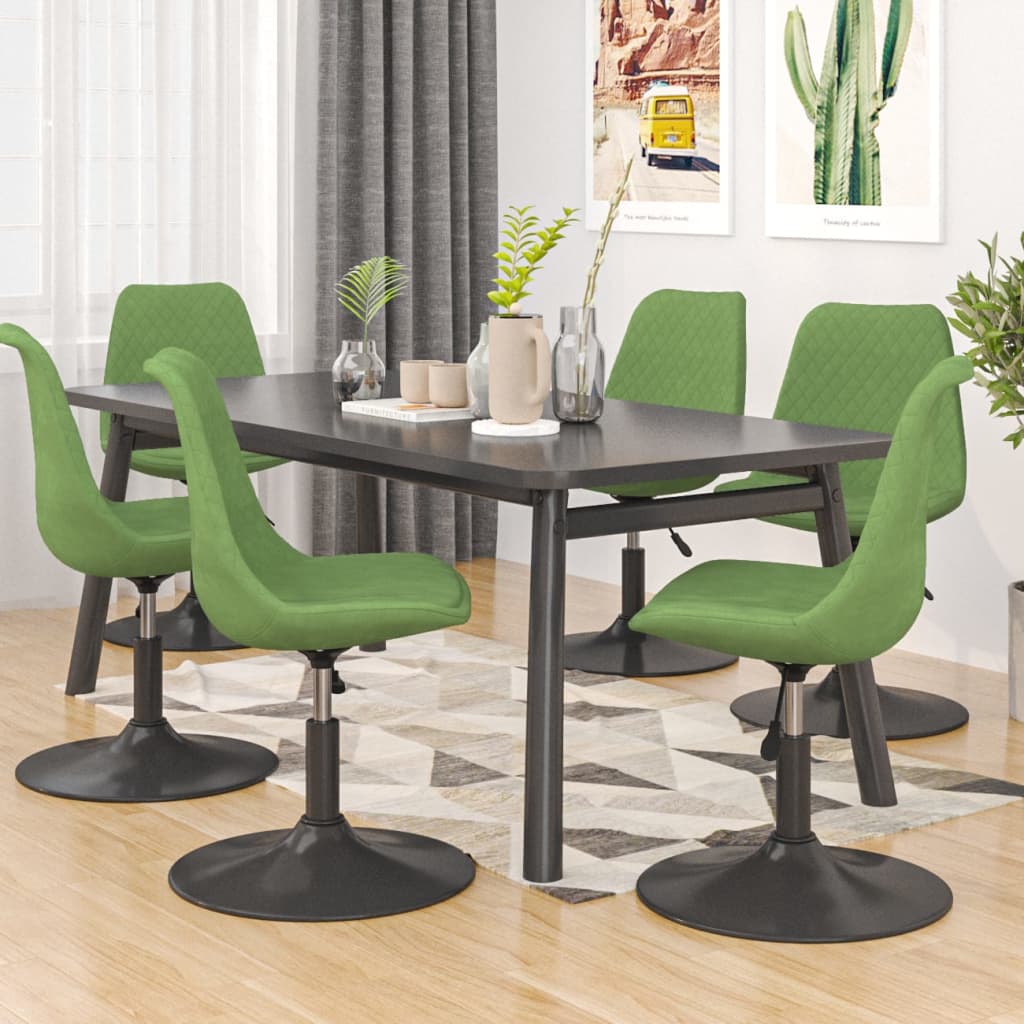 Maison Exclusive - Sedie Da Pranzo Girevoli 6 Pz Verde CMaison ...