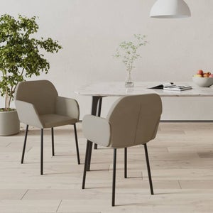 Maison Exclusive - Sedia da Pranzo con Braccioli 2 pz Verde Chiaro in  Velluto