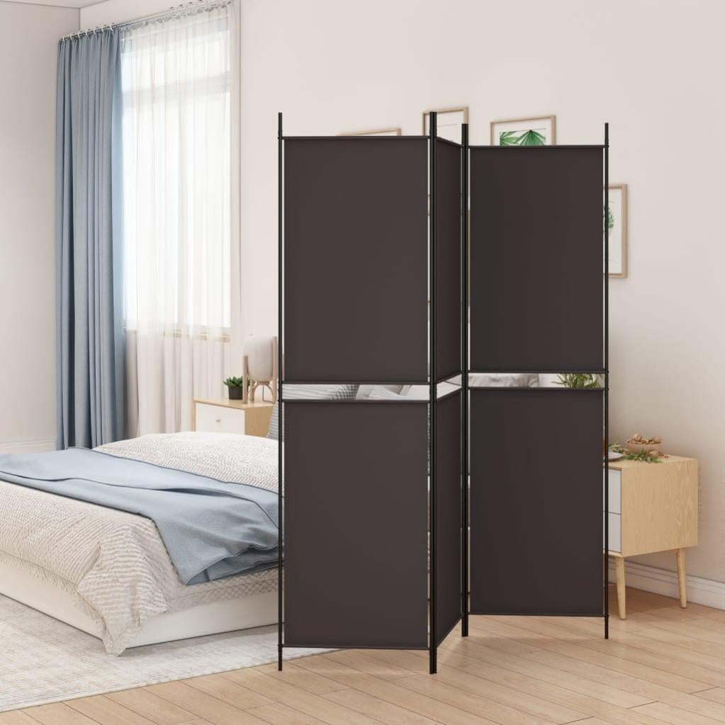 Divisorio Per Ambienti A 3 Pannelli | Paravento | Separé Da Interno Grigio In Polyrattan Cfw50359 92223221