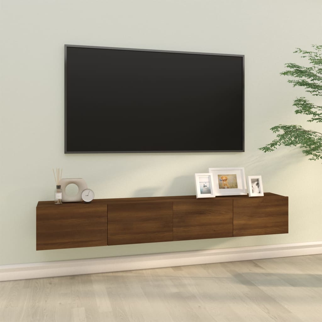 Maison Exclusive Mueble TV de pared 2 uds madera contrachapada