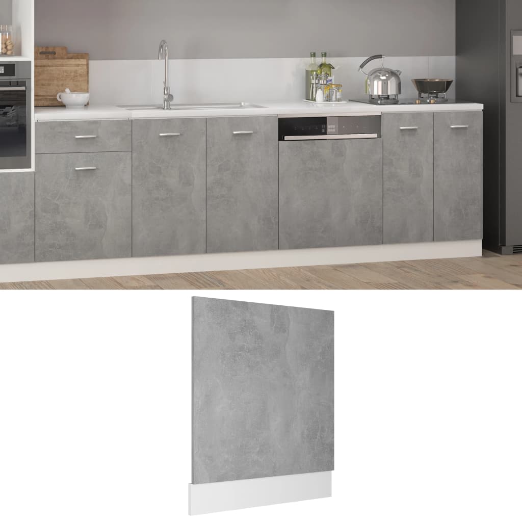 Maison Exclusive - Pannello Lavastoviglie Grigio Cemento 59,5x3x67 cm  Multistrato